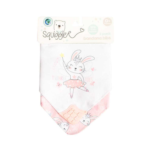 2 pk Bandana Teether Bibs - Fairy Bunny