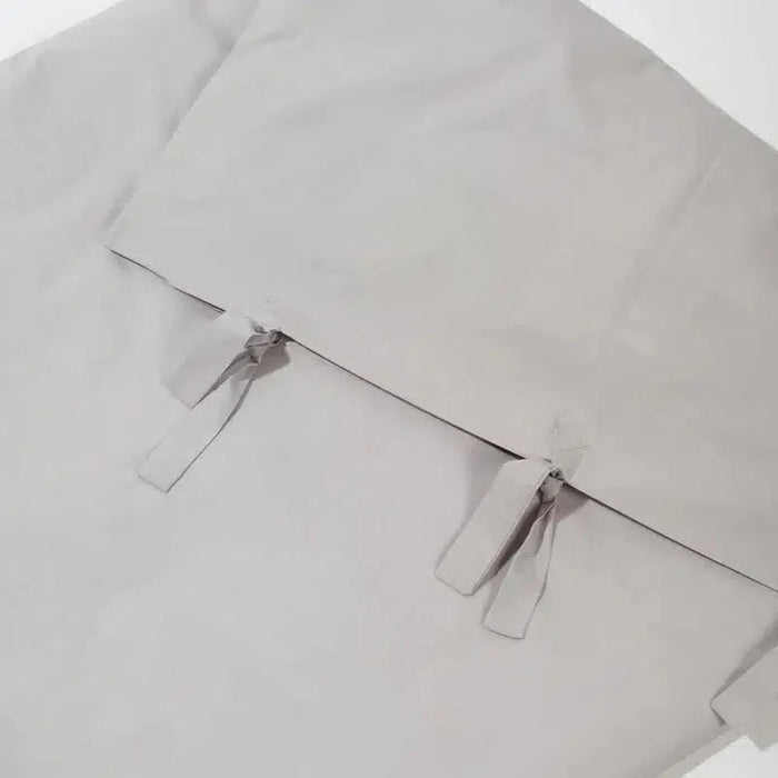 4 Piece Cot Bedding Set - Light Grey-Cot Bedding Sets-Little Whitehouse