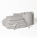 7 Piece Cot Bedding Set - Light Grey-Cot Bedding Sets-Little Whitehouse