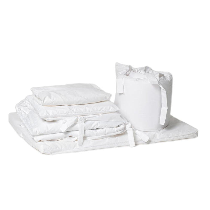 9 Piece Cot Bedding Set (Large Change Mat) - White-Cot Bedding Sets-Little Whitehouse