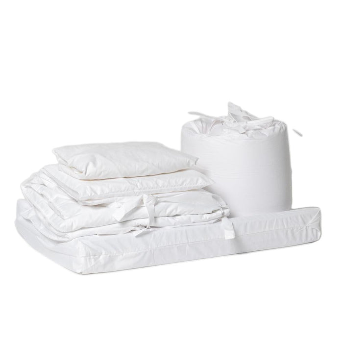 9 Piece Cot Bedding Set (Standard Change Mat) - White-Cot Bedding Sets-Little Whitehouse