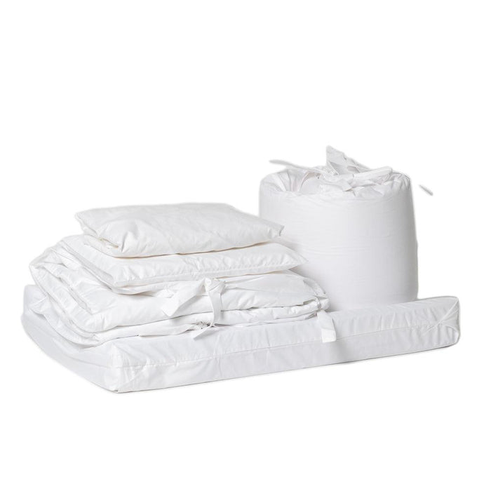 9 Piece Cot Bedding Set (Standard Change Mat) - White-Cot Bedding Sets-Little Whitehouse