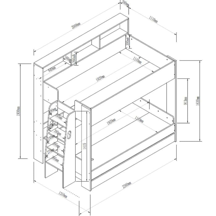 Adventure 3 Sleeper Bunk Bed