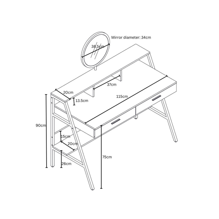 Charlie Dressing Table/Desk