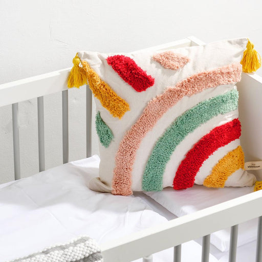 Embroidered Diagonal Rainbow Scatter-Throw Pillows-Little Whitehouse