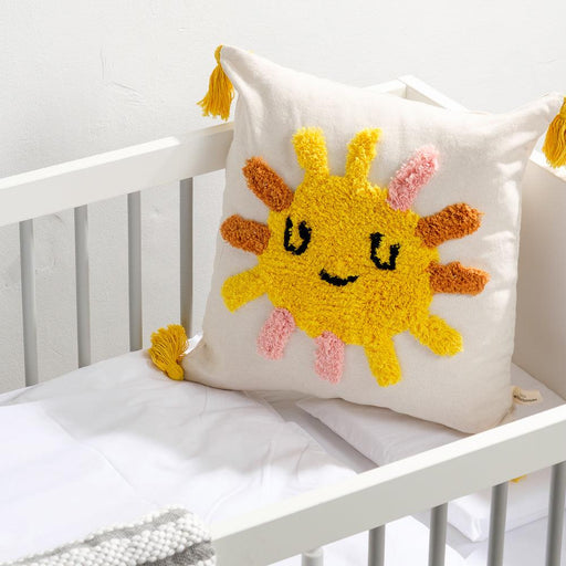 Embroidered Sun Scatter-Throw Pillows-Little Whitehouse