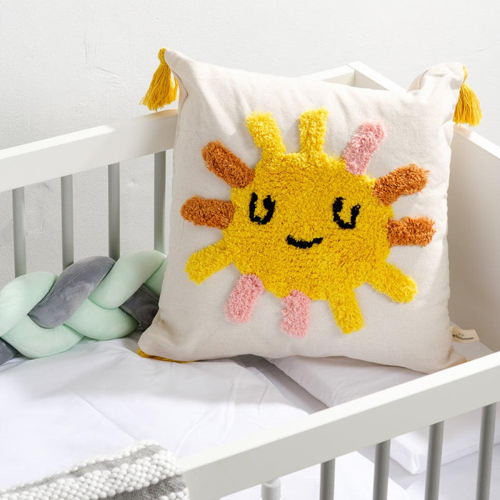 Embroidered Sun Scatter-Throw Pillows-Little Whitehouse