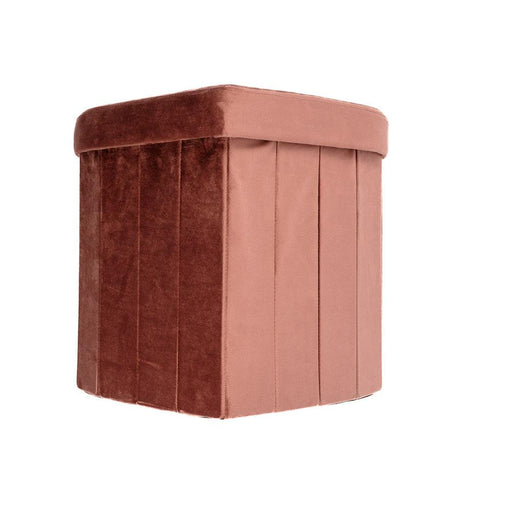 Heart Storage Stool - Dusty Rose-Storage Ottomans-Little Whitehouse