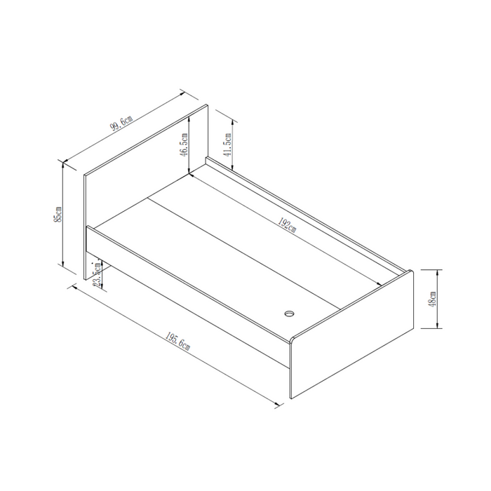 Kelsey Single Bed-Beds & Bed Frames-Little Whitehouse