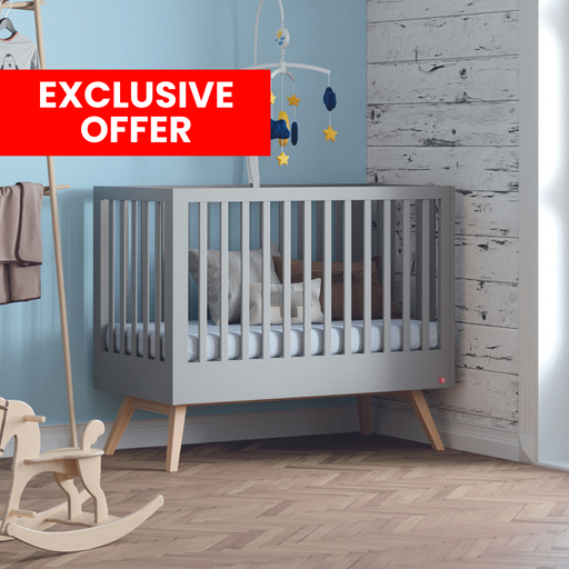 Nautis Grey Cot, Compactum & Changer Bundle