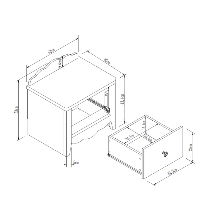 Riley Nightstand-Nightstands-Little Whitehouse