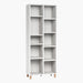 Simple Double Bookcase - White