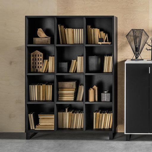 Simple Low Bookcase - Black