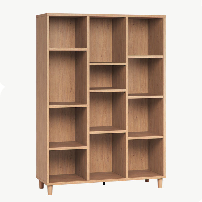 Simple Low Bookcase - Oak