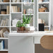 Simple Single Bookcase - White