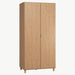 Simple Two-Door Wardrobe - Oak