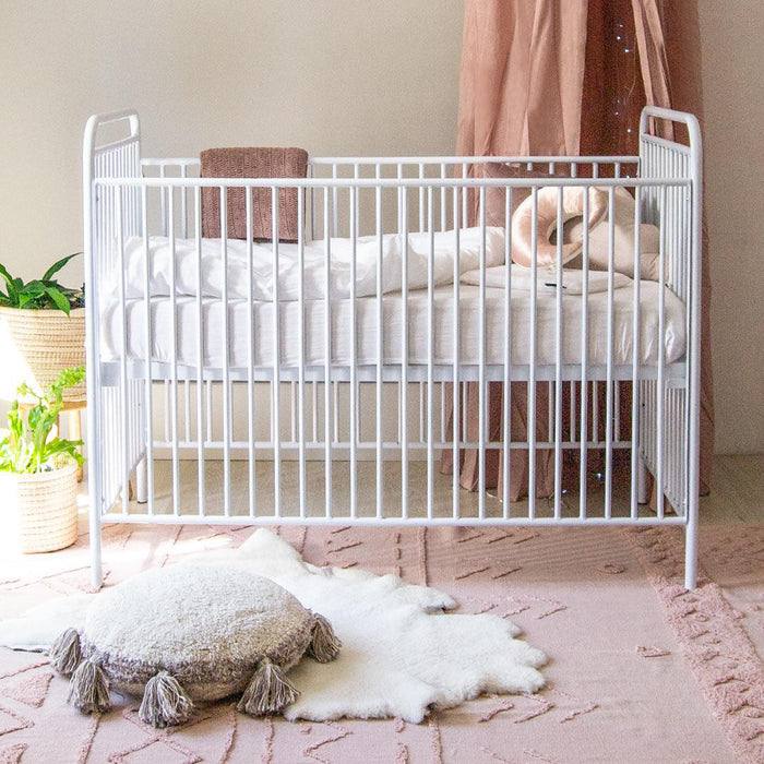 Metal cot bed best sale