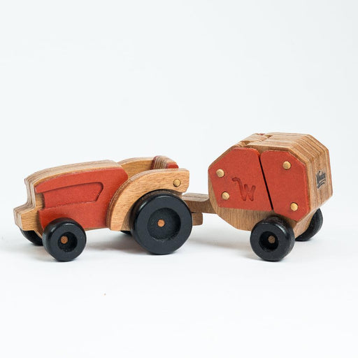 Tractor & Baler - Red-Toys-Little Whitehouse