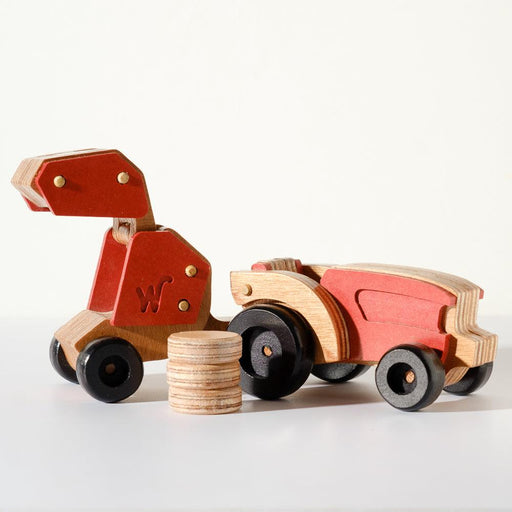 Tractor & Baler - Red-Toys-Little Whitehouse