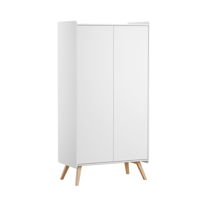 Vintage Two Door Wardrobe - White-Vox Furniture-Little Whitehouse