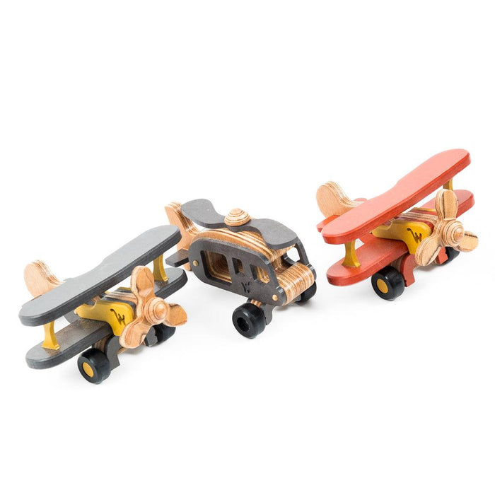 Zippy Biplane - Grey-Toys-Little Whitehouse